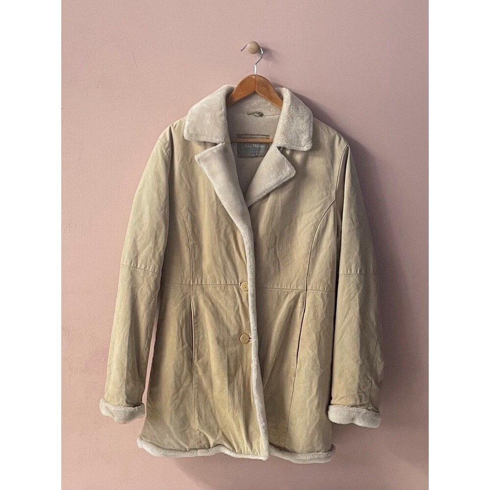 Vintage Juliet Michelle Leather & Acrylic Jacket Size XL